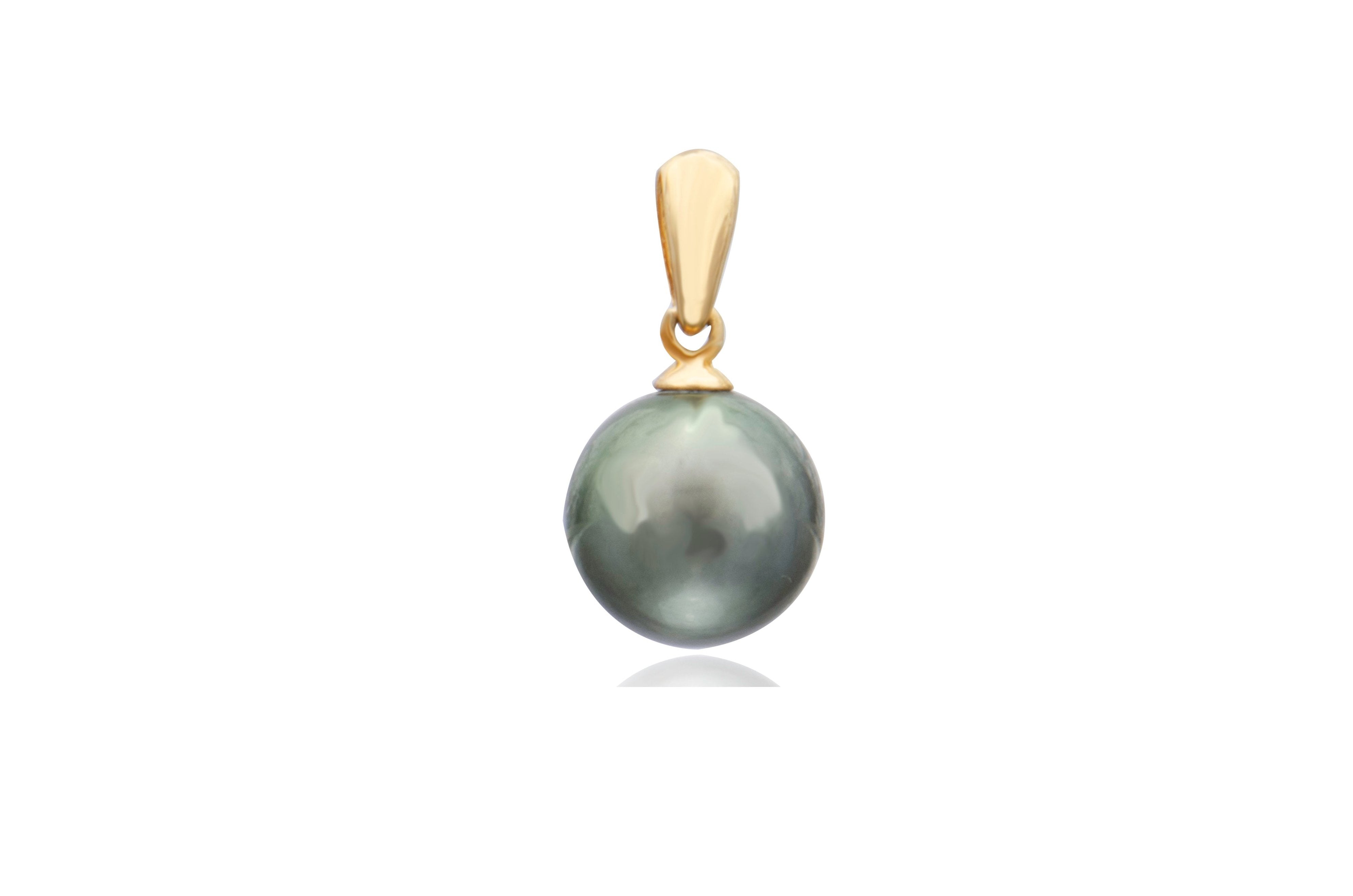 Black Tahitian Pearl Round Pendant
