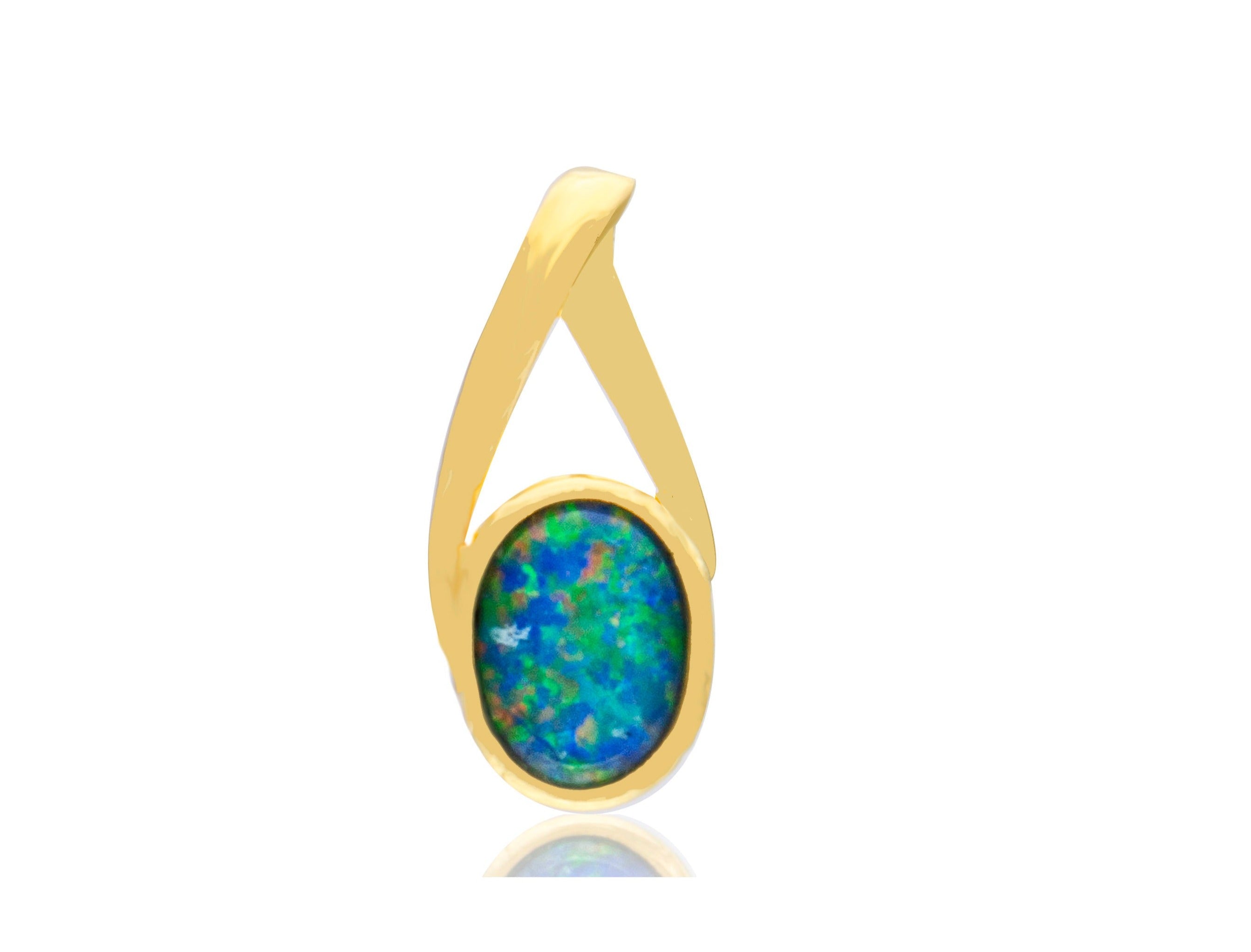 Australian Triplet Opal Oval Pendant
