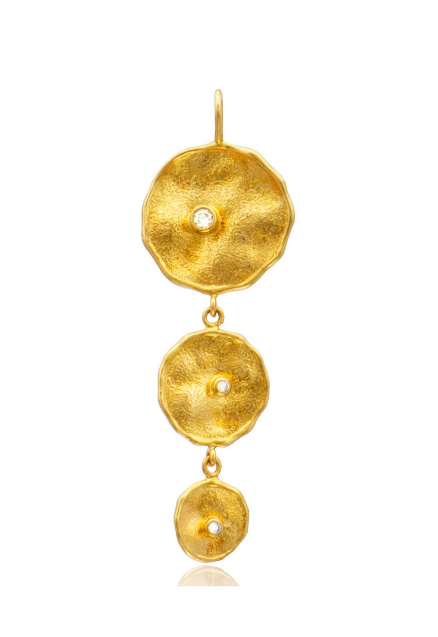 Three Disc Diamond Pendant