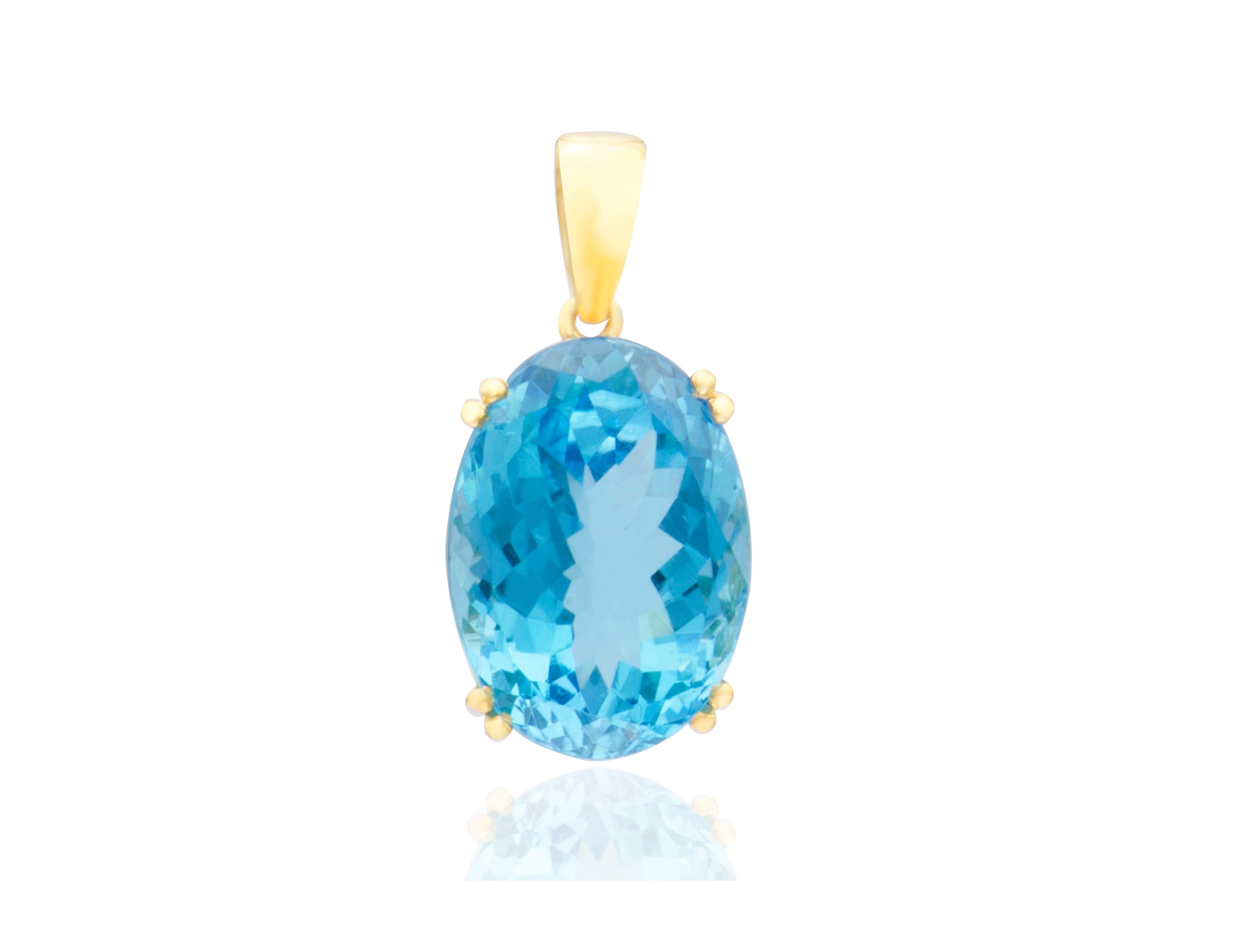 London Blue Topaz Oval Pendant