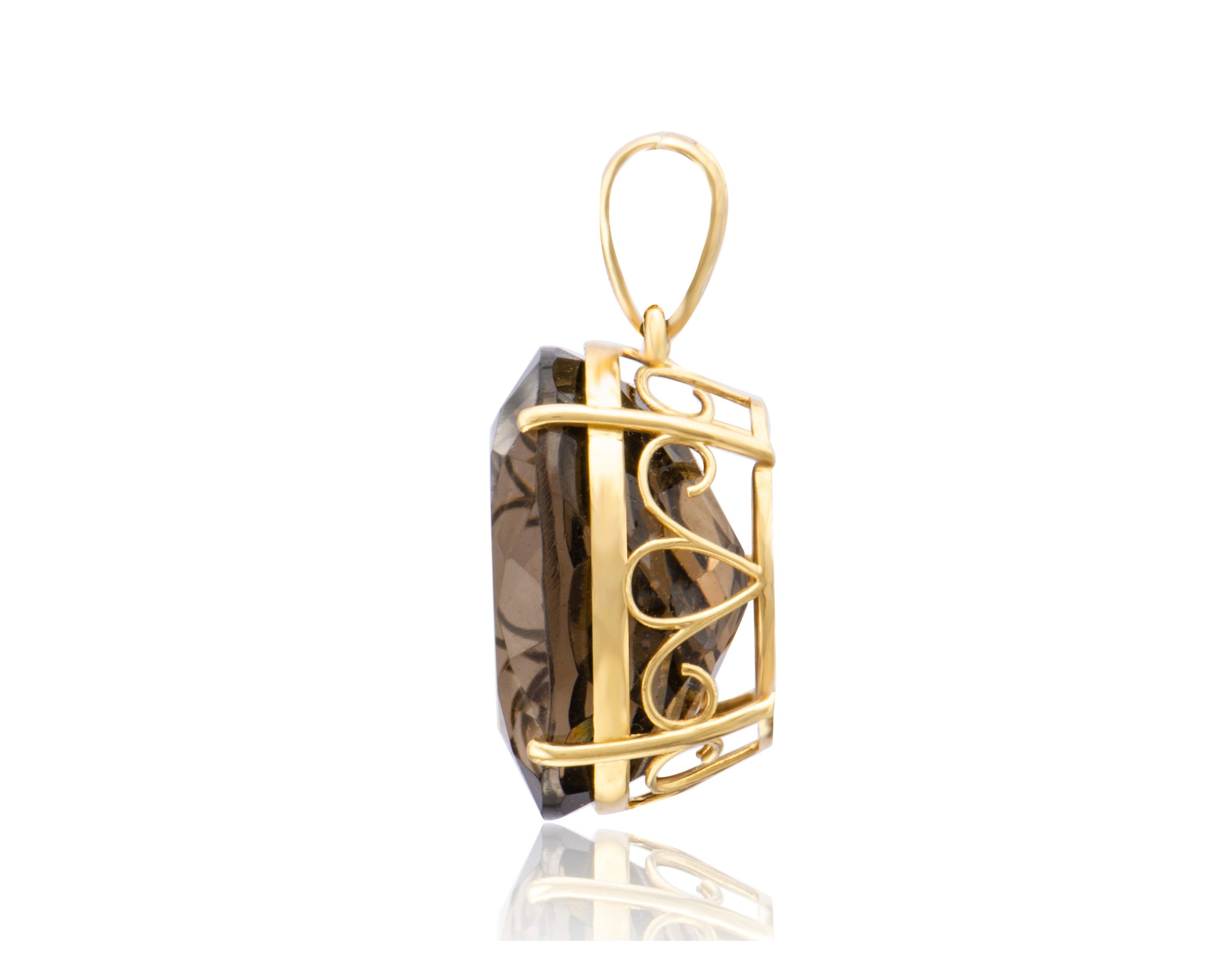 Smoky Quartz Oval Pendant