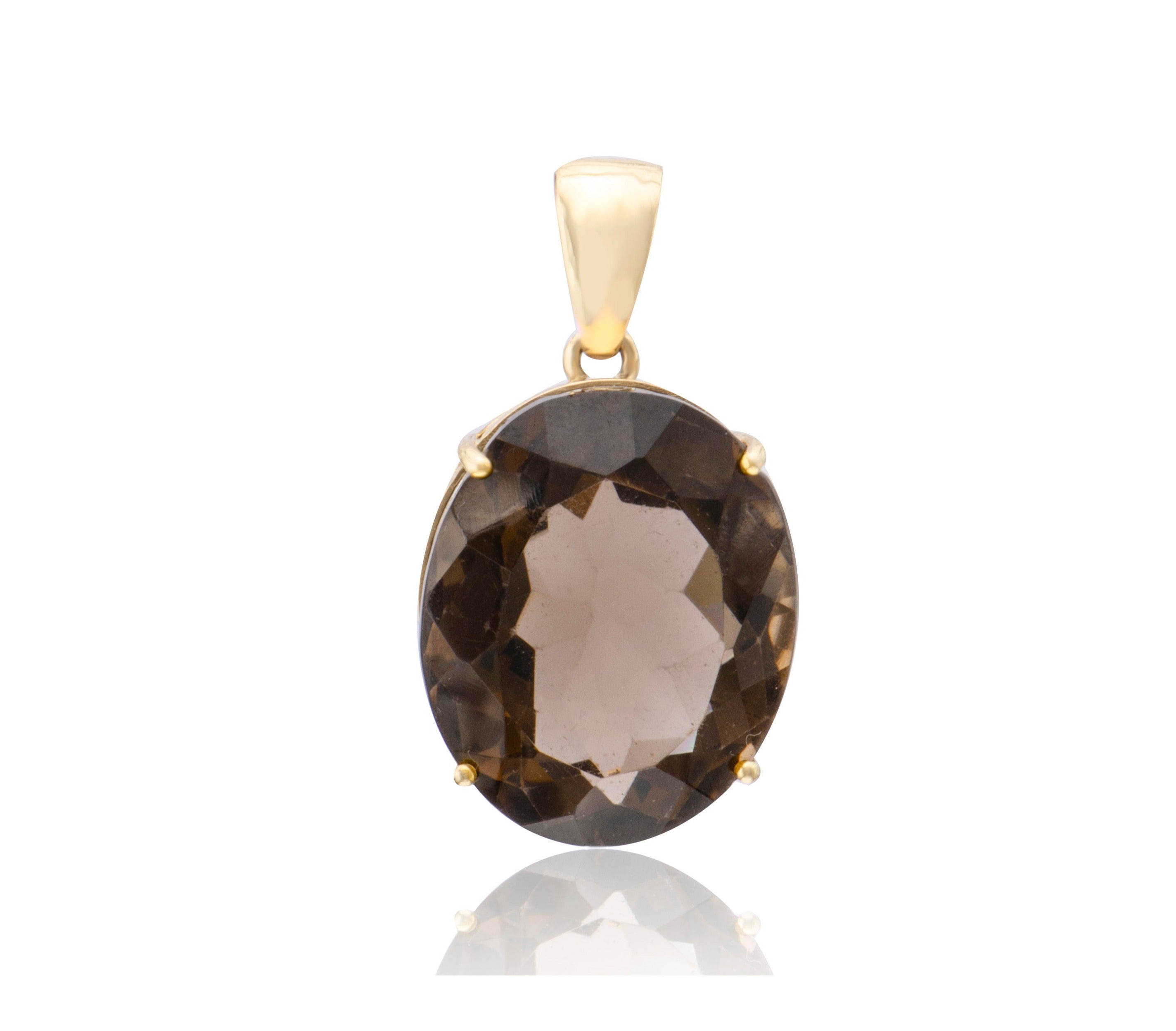 Smoky Quartz Oval Pendant
