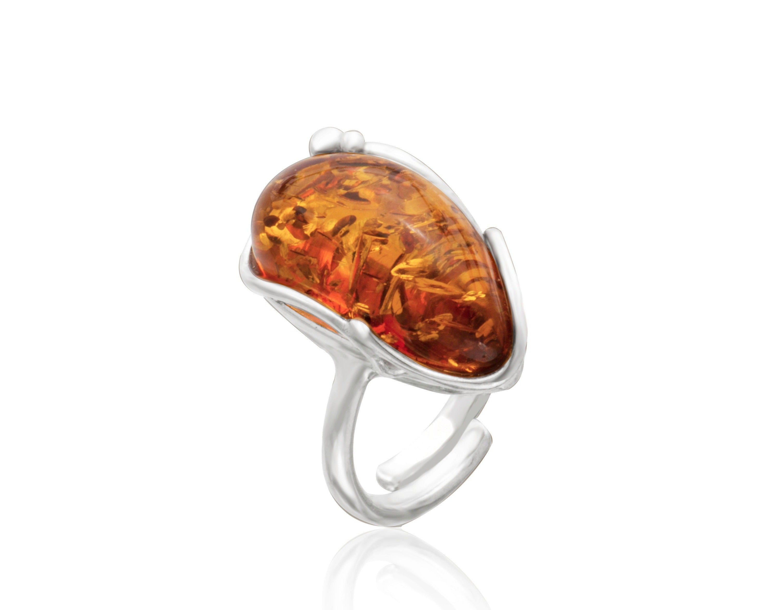 Amber Irregular Ring