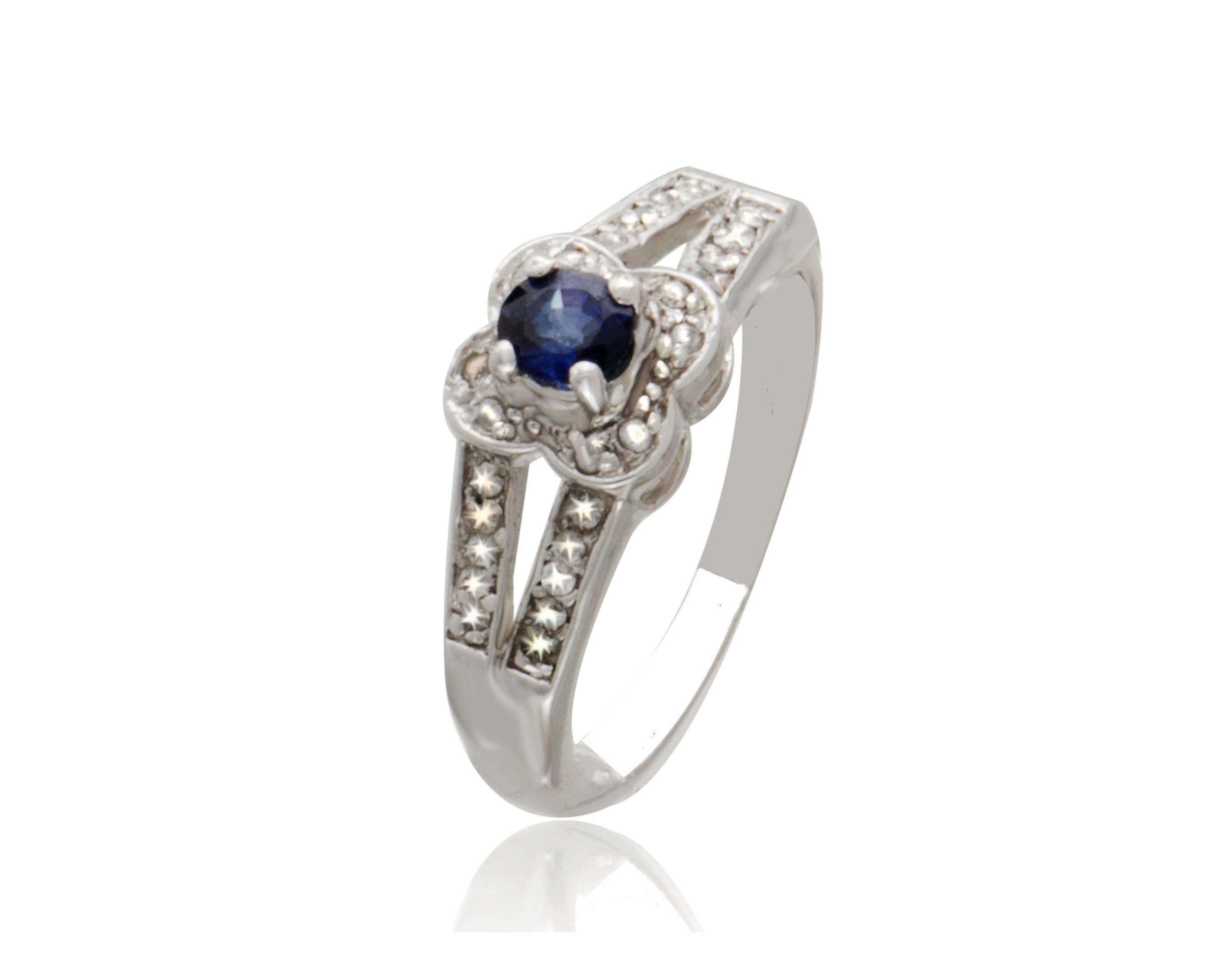 Sapphire Flower Ring