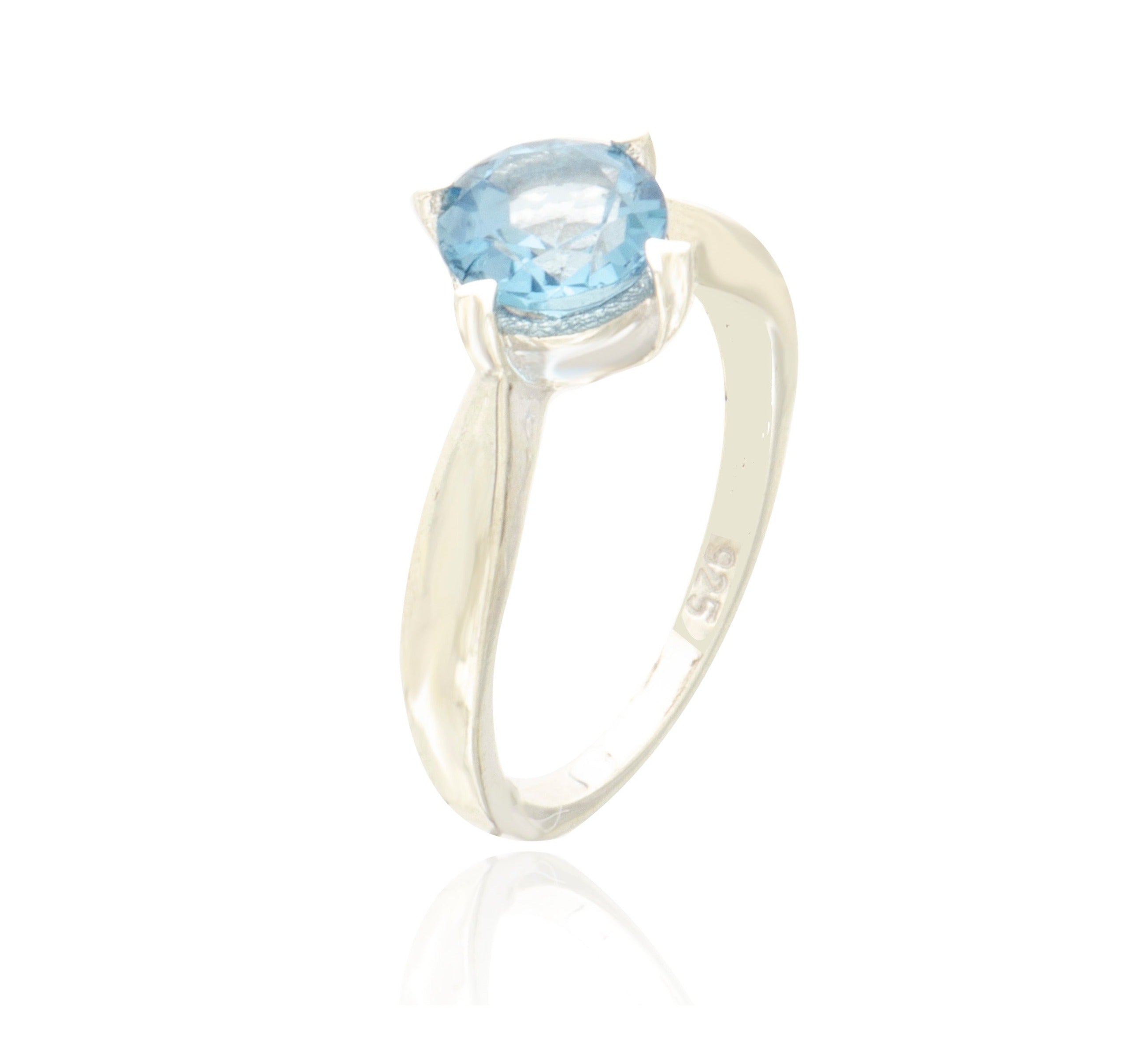 Blue Topaz Round Ring