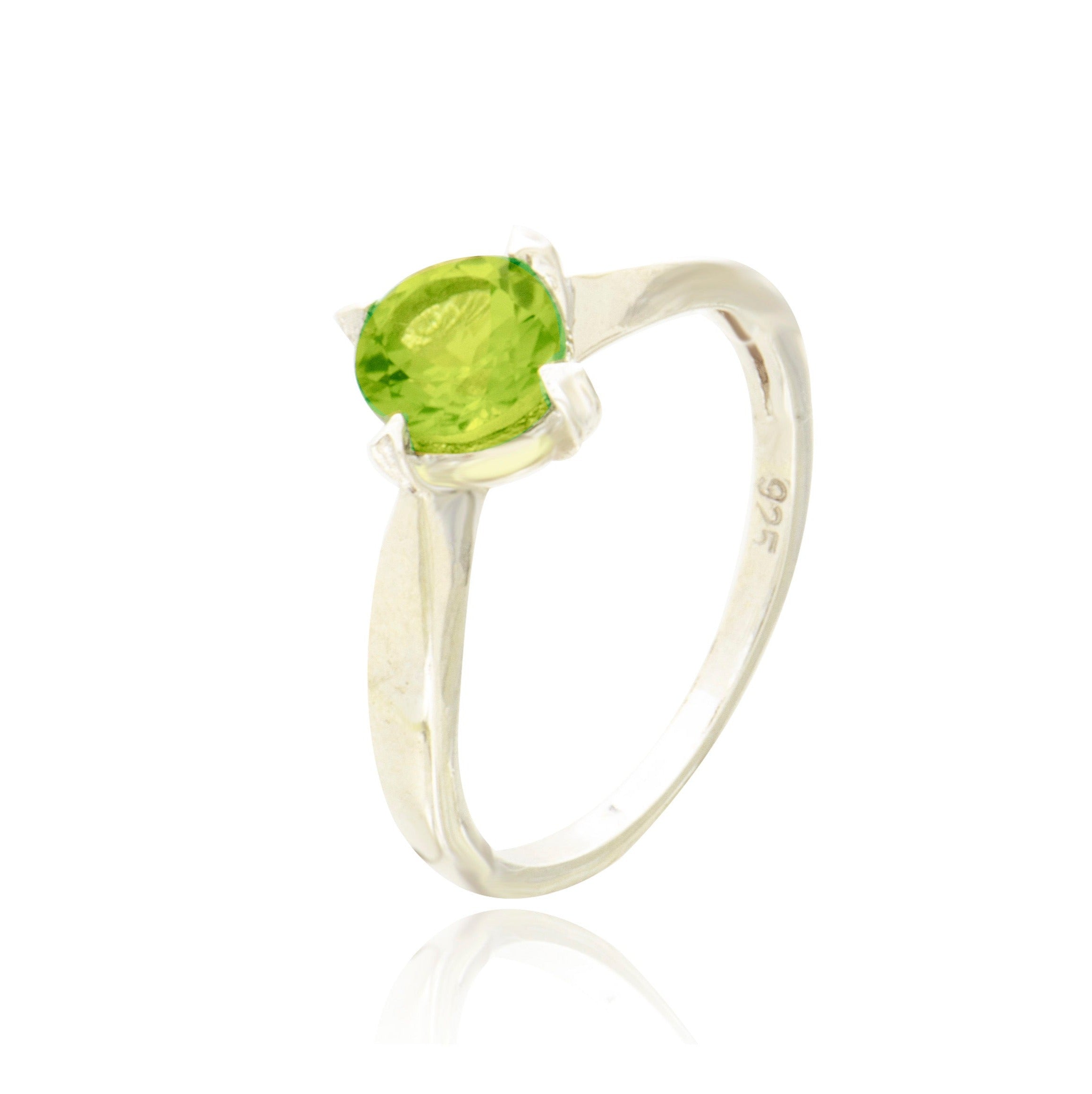 Peridot Round Ring