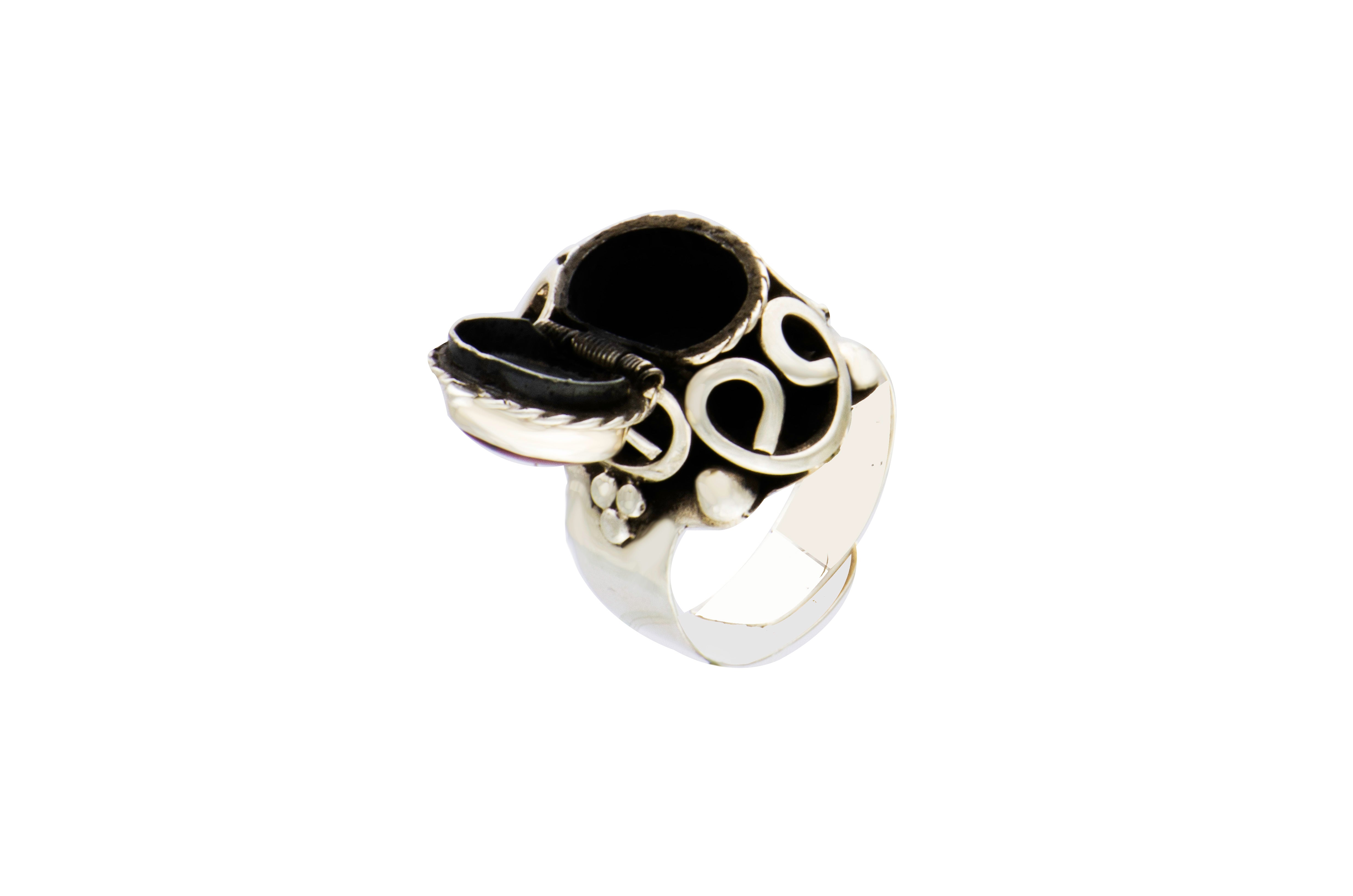 Jasper Oval Pillbox Ring