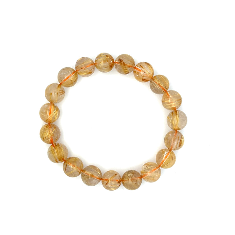 Rutilated Quartz Ball Bracelet