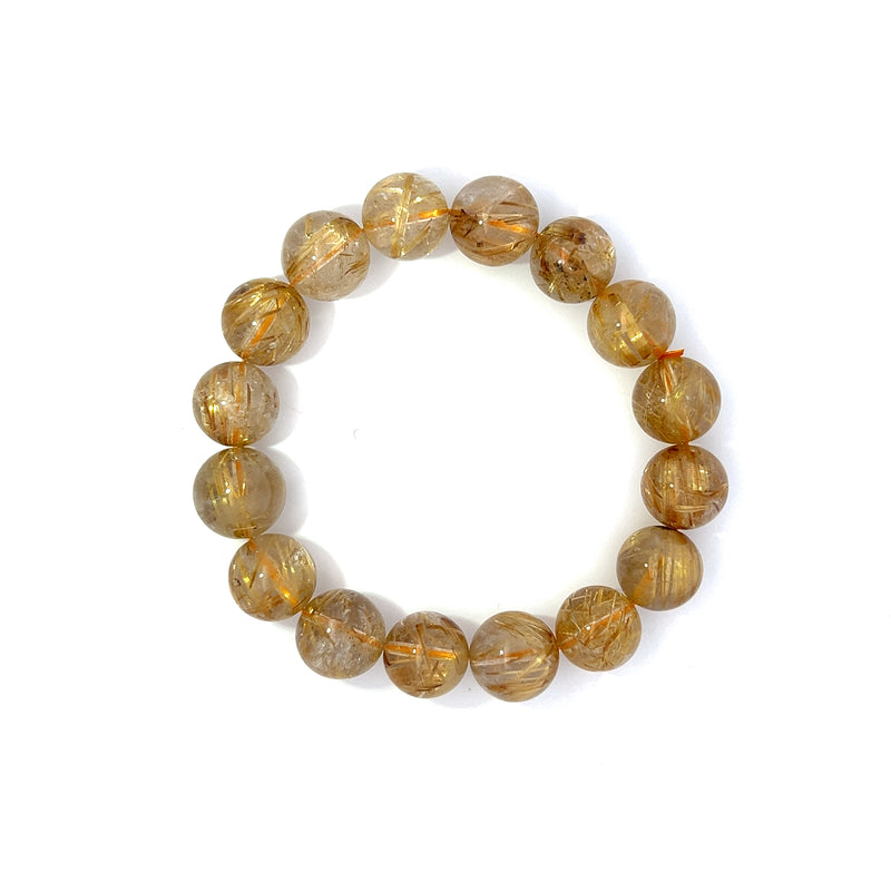 Rutilated Quartz Ball Bracelet