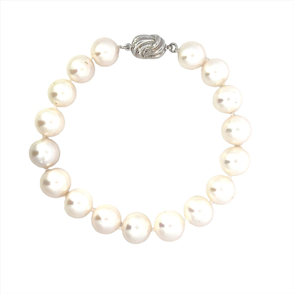 White Freshwater Pearl Round Bracelet