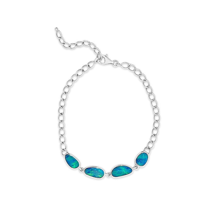 Doublet Opal Trace Link Bracelet