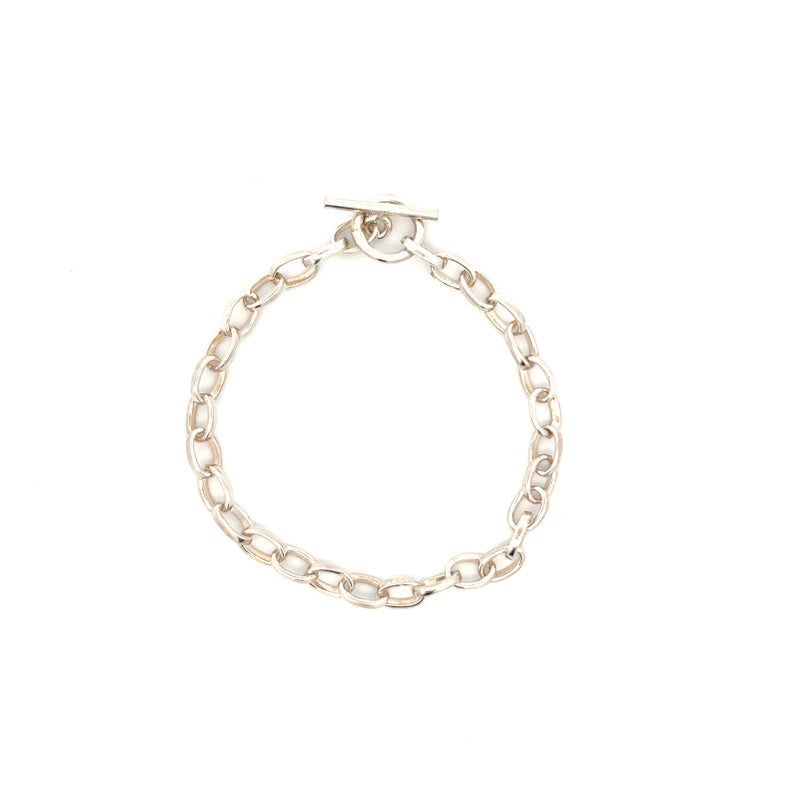 Oval Belcher Link Bracelet