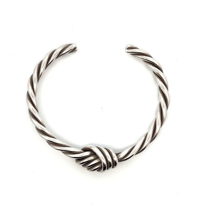 Oxidised Knot Twist Cuff