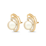 White South Sea Pearl Diamond Earrings