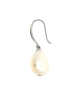 White Baroque Freshwater Pearl Earrings