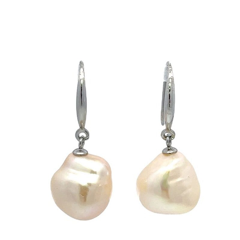 Peach Baroque Freshwater Pearl Earrings
