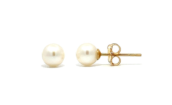 White Freshwater Pearl Stud Earrings