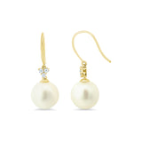 White South Sea Pearl and Diamond Earrings