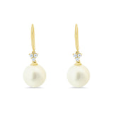 White South Sea Pearl and Diamond Earrings