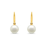 White Akoya Pearl Hook Earrings