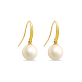 White Akoya Pearl Hook Earrings