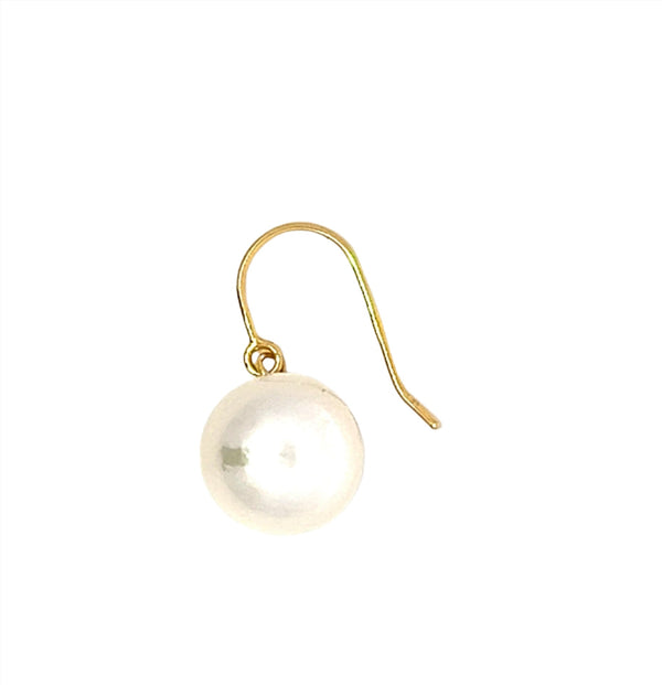 White Freshwater Pearl Hook Earrings