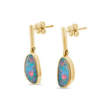 Doublet Opal Post Earrings