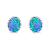 Doublet Opal Stud Earrings