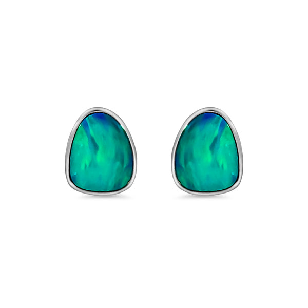 Doublet Opal Stud Earrings