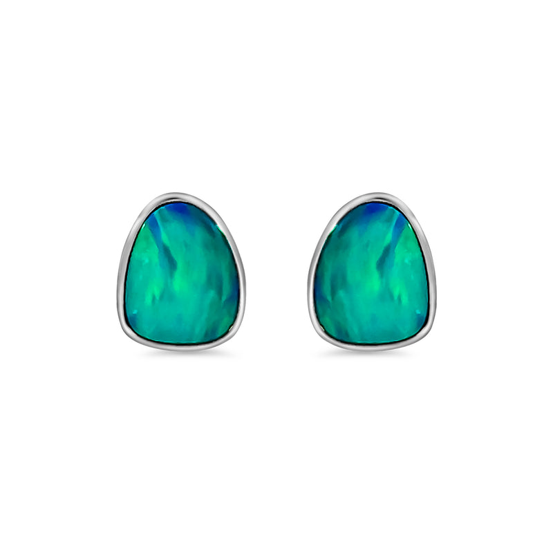 Doublet Opal Stud Earrings