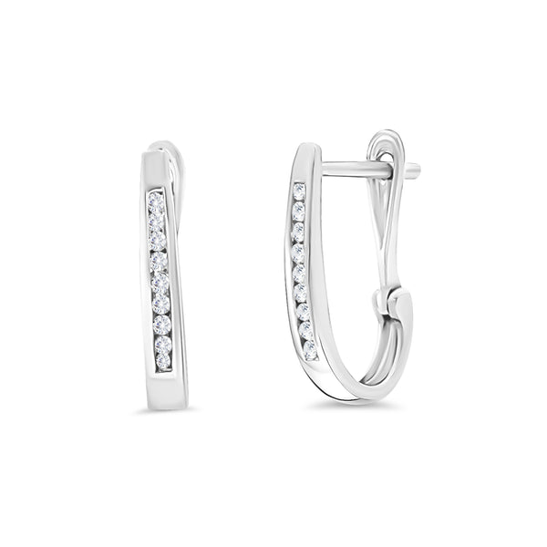 Diamond L Shape Earrings