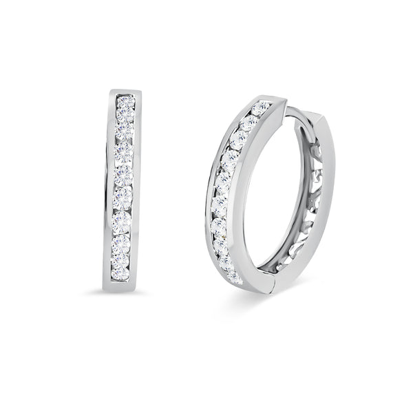 Diamond Huggie Earrings