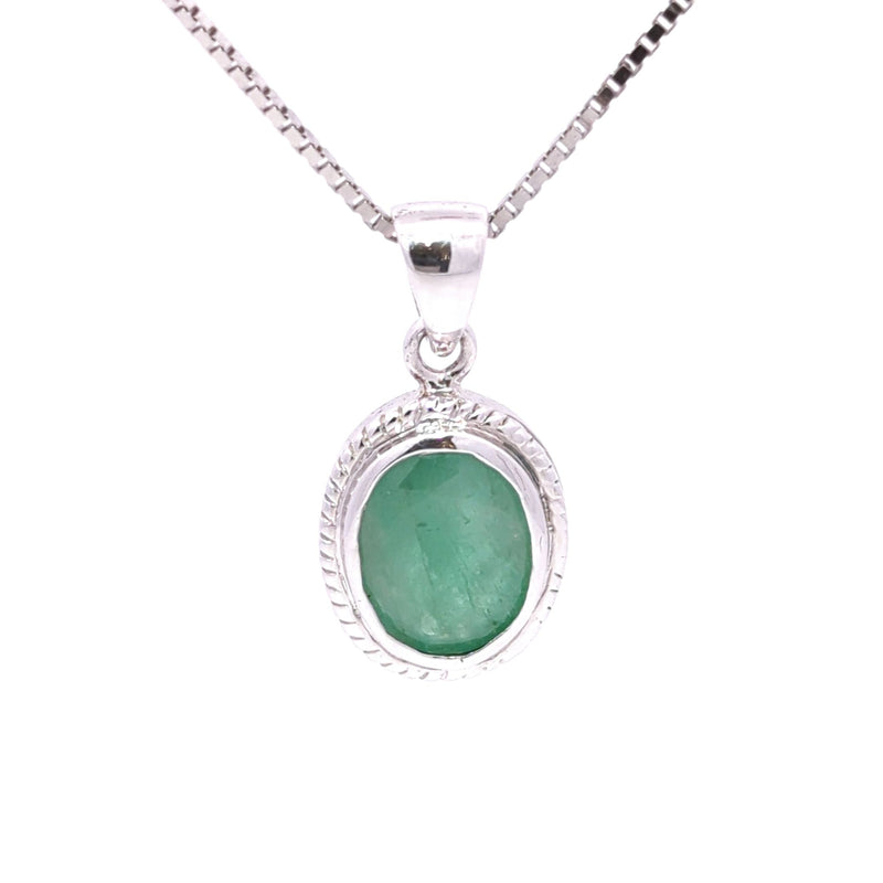 Oval Emerald Necklace