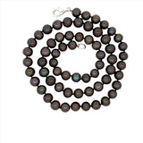 Black Freshwater Pearl Round Necklace