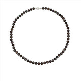 Black Freshwater Pearl Round Necklace