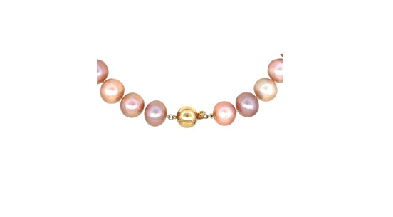 Round Pink Freshwater Pearl Necklace