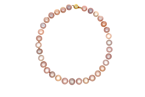 Round Pink Freshwater Pearl Necklace