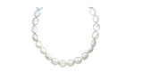 White Freshwater Pearl Coin Necklace