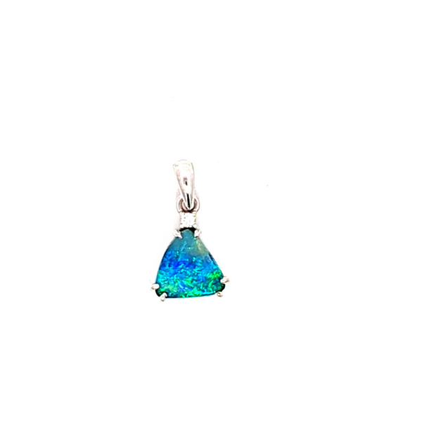 Boulder Opal Diamond Pendant