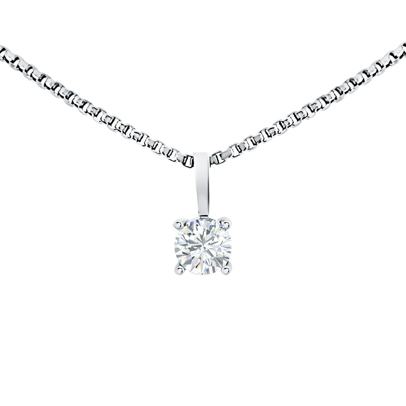 Round Brilliant Diamond Solitaire Pendant