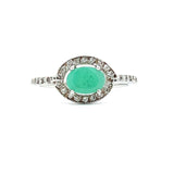 Oval Emerald Cubic Zirconia Ring