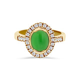 Jadeite Diamond  Ring