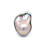 Baroque Grey-Pink Freshwater Pearl Ring