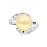 Golden South Sea Pearl Round Ring
