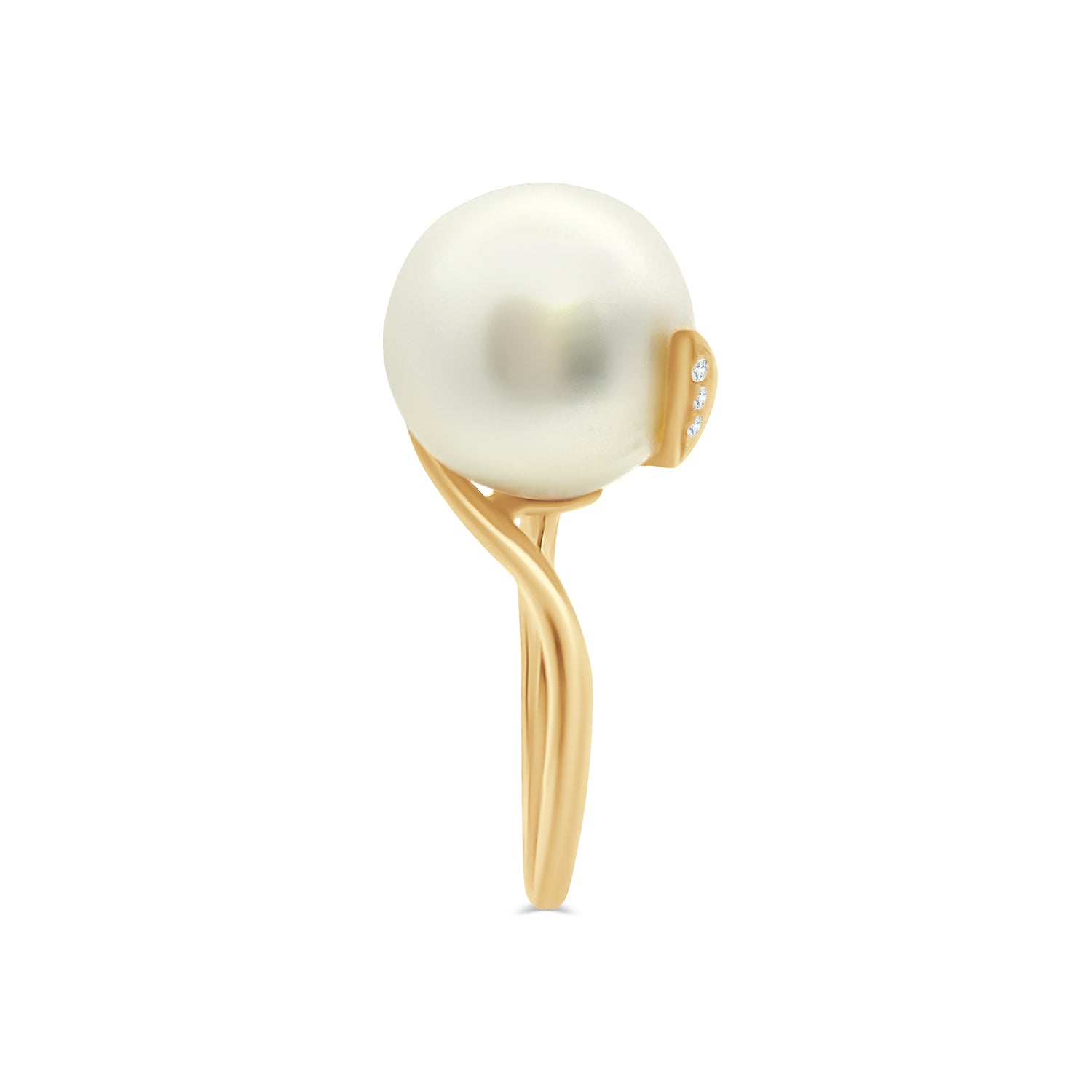 White South Sea Pearl Diamond Ring