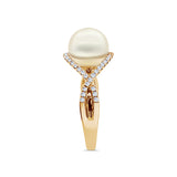 White South Pearl and Infinity Diamond Ring