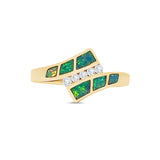 Opal Inlay Diamond Ring