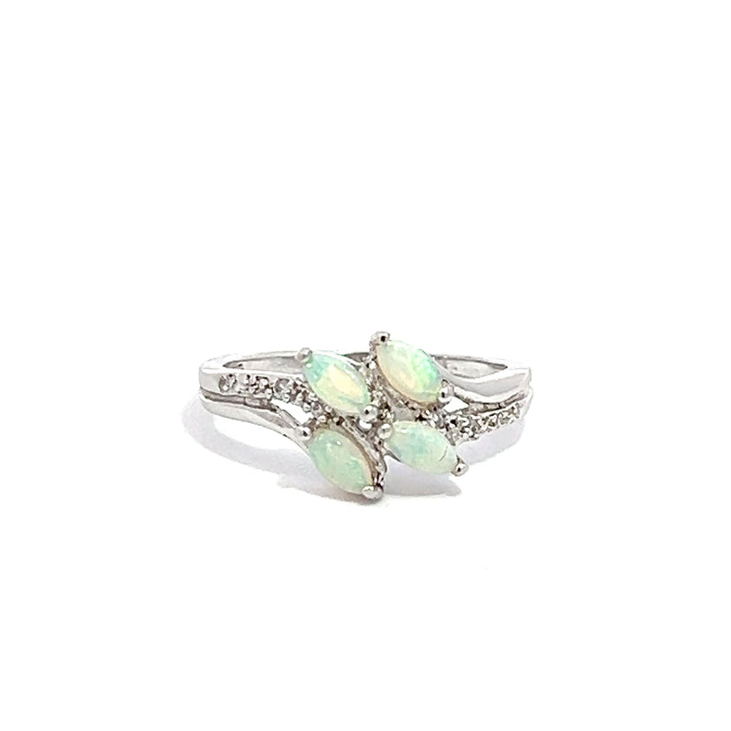 Solid Opal CZ Ring