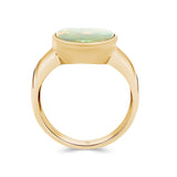 White Opal Oval Ring