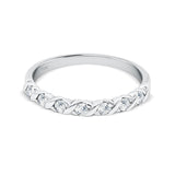 Cross Diamond Half Eternity Ring